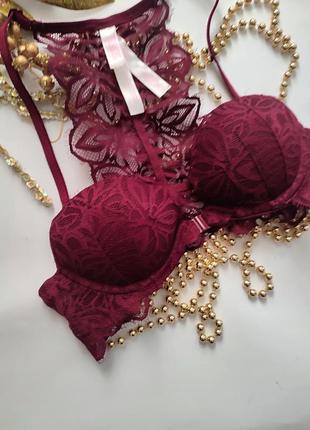 Victoria's secret pink 70a push up 32a бюстик бюстгальтер бралет4 фото