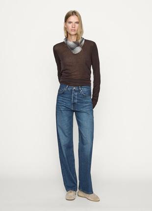 Прямые джинсы с высокой посадкой massimo dutti 5039/939