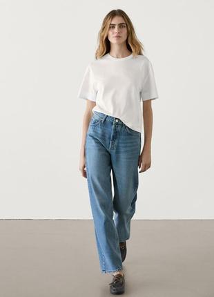 Прямые джинсы с высокой посадкой massimo dutti 5039/939