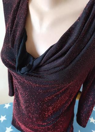 Кофта блуза с металлической нитью женская3 фото
