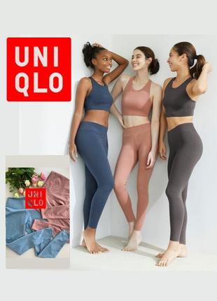 Uniqlo блакитні та рожеві спортивні легінси xs