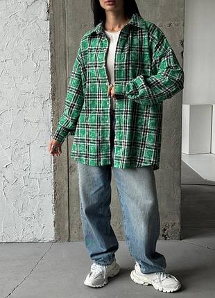 Сорочка в клітинку вільного крою oversize