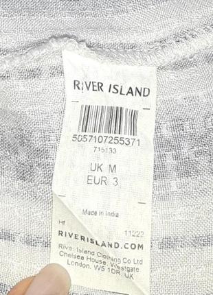 1+1=3 стильный бело-синий топ блуза в полоску river island, размер 46 - 485 фото