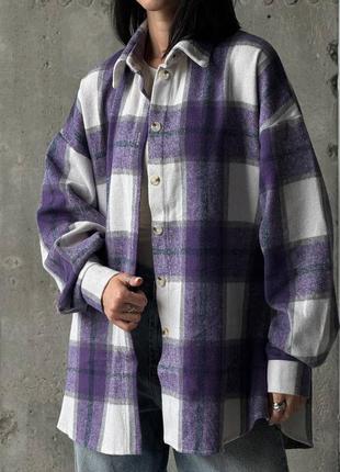 Сорочка в клітинку вільного крою oversize