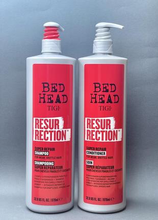 ‼️набір для волосся шампунь кондиціонер tigi resurrection tweens 2x970ml set‼️