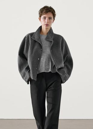 Жакет из смеси шерсти с высоким горлом massimo dutti 6401/721