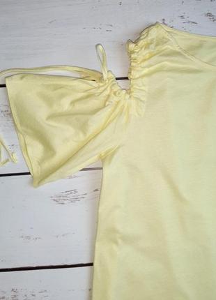 1+1=3 красивая натуральная лимонная блуза футболка h&amp;m, размер 44 - 463 фото