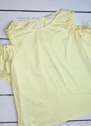 1+1=3 красивая натуральная лимонная блуза футболка h&amp;m, размер 44 - 464 фото