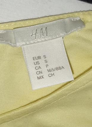 1+1=3 красивая натуральная лимонная блуза футболка h&amp;m, размер 44 - 467 фото
