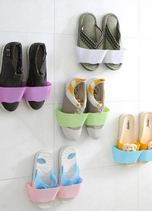 Настінний пластиковий органайзер підвісна полиця для взуття (комплект із 3 штук)
