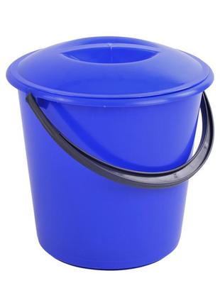 Ведро пластмассовое хозяйственное с крышкой 7 л