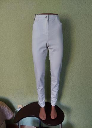 Белые базовые джинсы скинни стрейч3 фото