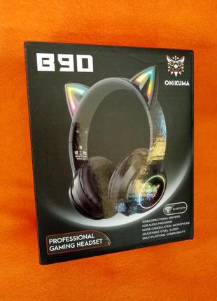 Наушники onikuma gaming cat b90 bluetooth с подсветкой