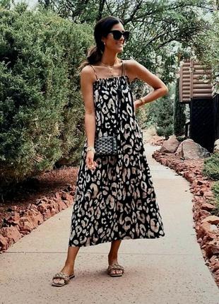 H&m плаття сарафан у леопардовий принт