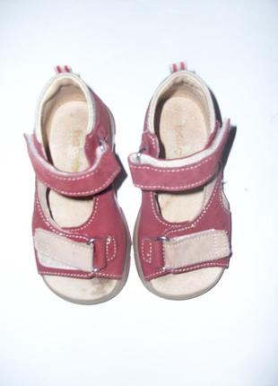 Рр 22-13,7 см. полностью кожаные босоножки туфли для деток из супинатором7 фото