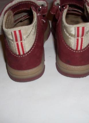 Рр 22-13,7 см. полностью кожаные босоножки туфли для деток из супинатором3 фото