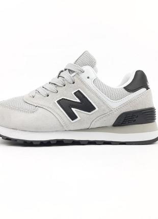 New balance 574 classic світло сірі з чорним  ods20931