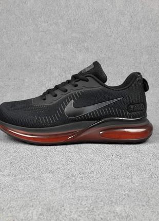 Nike air running чорні з помаранчевим  ods10876