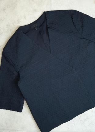 1+1=3 шикарная темно-синяя блуза блузка cos на кнопке, размер 42 - 444 фото