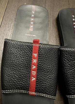 Щлепанцы мужские шлепанцы, заплатки prada (оригинал).