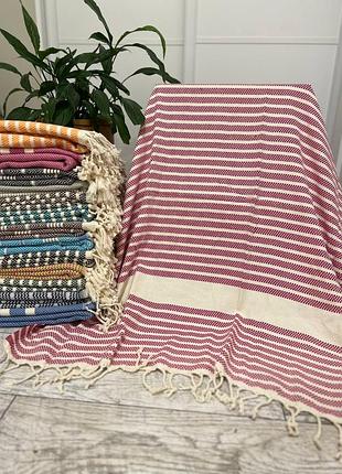 Пештемаль, полотенце для хамам, хлопковое полотенце с кисточками, с орнаментом, большим полотенцем, пляжное полотенце, пляжное покрывало, легкое полотенце,традиционное