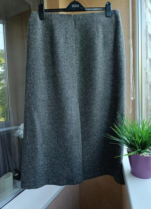 Длинная теплая шерстяная юбка 100% шерсть2 фото