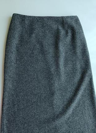 Длинная теплая шерстяная юбка 100% шерсть3 фото