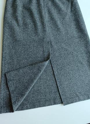 Длинная теплая шерстяная юбка 100% шерсть5 фото