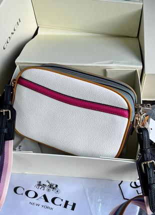 Сумка жіноча в стилі coach jes convertible belt bag in colorblock6 фото