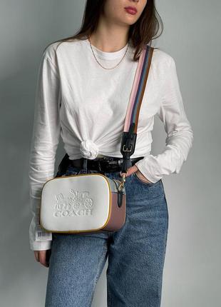Сумка жіноча в стилі coach jes convertible belt bag in colorblock2 фото