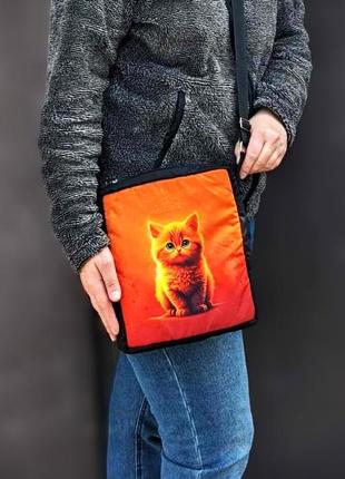 Сумочка кроссбоди рыжий котенок