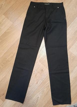 Брюки мужские черные классические прямые для учебы и работы