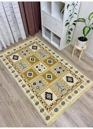 Бавовняний двобічний килимок, без ворсу, розмір 60x90