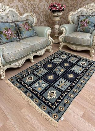 Бавовняний двобічний килимок, без ворсу, розмір 60x90