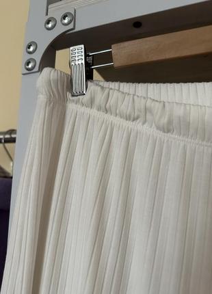 Трикотажные широкие базовые брюки брюки брюки в рубчик прямые уровни палаццо na-kd2 фото