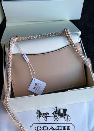 Сумка жіноча в стилі coach mini klare crossbody in signature canvas in light khaki/snake8 фото