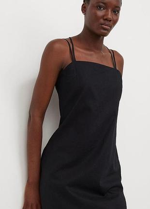 Платье сарафан льняное h&amp;m