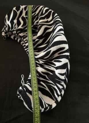 Чалма для сушки волос полотенце зебра george home4 фото