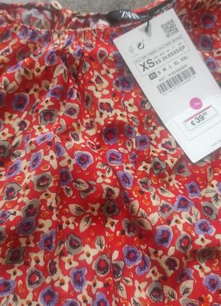 Длинное платье zara цветочный принт