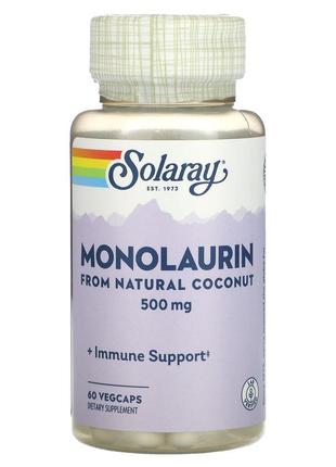 Solaray, монолаурин, 500 мг, 60 вегетаріанських капсул