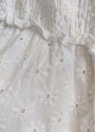 Платье миди с прорезной вышивкой от zara, размер s*7 фото