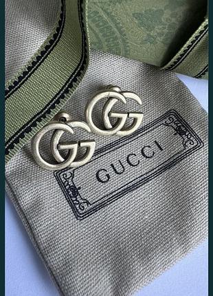 Серьги золотые пусеты гучевые гуси