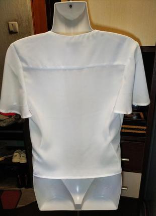 Нарядна,фірмова, біла блуза,топ 44 р-new look4 фото