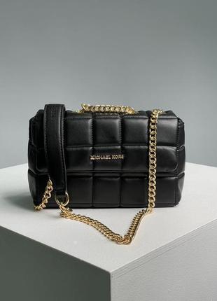 Сумка michael kors soho small quilted leather shoulder bag black2 фото