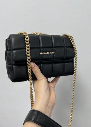 Сумка michael kors soho small quilted leather shoulder bag black1 фото