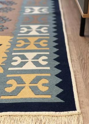 Турецкий безворсовый, двусторонний ковер из хлопка для вашего дома, размер 60x90