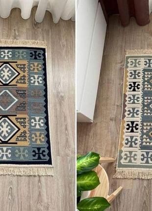 Турецький безворсовий, двосторонній килим з бавовни для вашого дому, розмір 60x905 фото