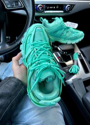 Premium 🔥 кроссовки в стиле balenciaga track tiffany blue4 фото