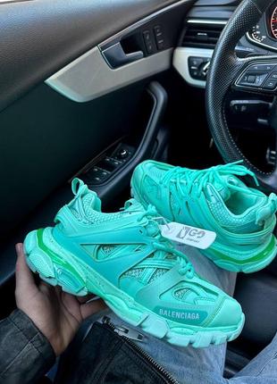 Premium 🔥 кросівки в стилі balenciaga track tiffany blue8 фото