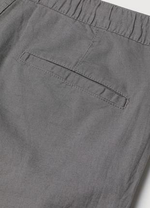 Новые мужские натуральные брюки, штаны, джоггеры h&m, лен + хлопок2 фото